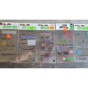 Scrapbook Stickers LOT Phrases Words Wedding Friends Sticko Retired NEW #38